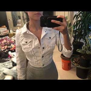 Guess white denim jacket